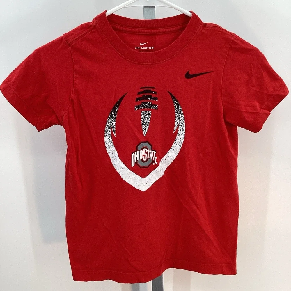 Boys Nike The Ohio State Buckeyes Football Short Sleeve Tshirt - Scarlet‎